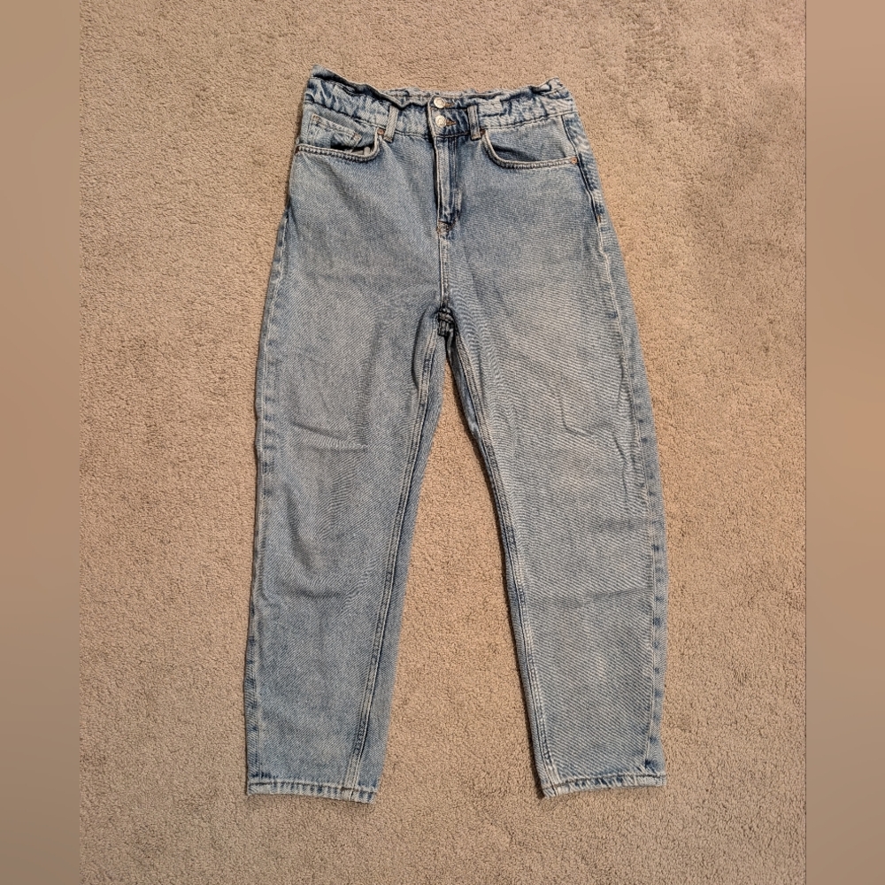 Mango MNG Denim Light Blue Barrel Jeans